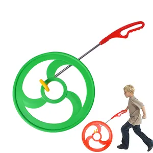 Bambini plastica Wind-fire wheel Hand-push Toy Outdoor somato sensory balance training integrazione sensoriale toy Rolling hoops