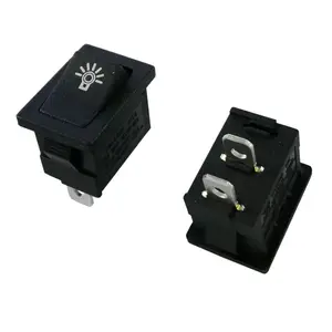 DEWO Manufacturer two way Rocker Switch , ON OFF black color 15*21mm rocker switch for householder