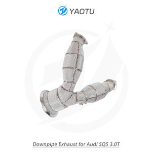 Collecteur d'échappement en acier inoxydable 304 haute performance YT avec double catalyseur <span class=keywords><strong>à</strong></span> trois voies pour Audi SQ5 3.0T avec isolation et OPF - Product Image 2