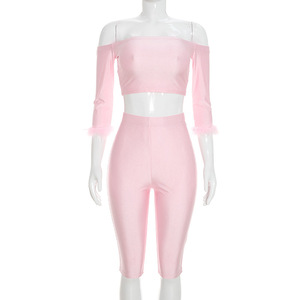 Vendita all'Ingrosso <span class=keywords><strong>Online</strong></span> Nuovi Arrivi Moda <span class=keywords><strong>Abbigliamento</strong></span> Femminile Set Due Pezzi - Product Image 2
