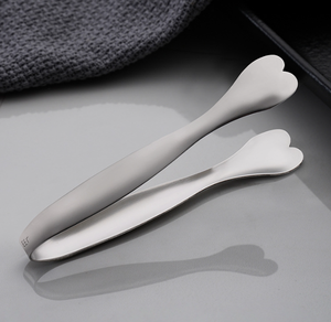 DFT06-3 Stainless Steel Heart <b>Shape</b> <b>Block</b> Ice Tongs Sugar Tongs - Product Image 2