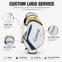 Sac de golf professionnel personnalisé avec cadre supérieur et logo, 14 séparateurs, accessoires de golf, prix d'usine