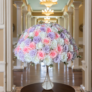 Nhân Tạo Tú Cầu Hoa Bóng Bàn Đám Cưới Trung Tâm Lễ Tạ Ơn Giáng Sinh Cửa Sổ/Hội Trường Trang Trí Lụa Lâu Dài Cao - Product Image 4