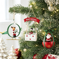 Nouvelle Décoration de Noël 2026 : Scène de Renne en Fer et Décoration Suspendue pour Sapin de Noël