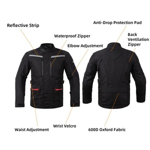 Set Giacca e Pantaloni da <span class=keywords><strong>Moto</strong></span> in Tessuto Oxford Impermeabile per Protezione e Sicurezza, Vendita Diretta dalla Fabbrica AXK, per Uso Esterno, Taglie S-5XL - Product Image 3