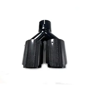 Tubos de escape de fibra de carbono negro brillante aptos para todos los coches para accesorios de coche Akrapovic silenciador tubo de escape