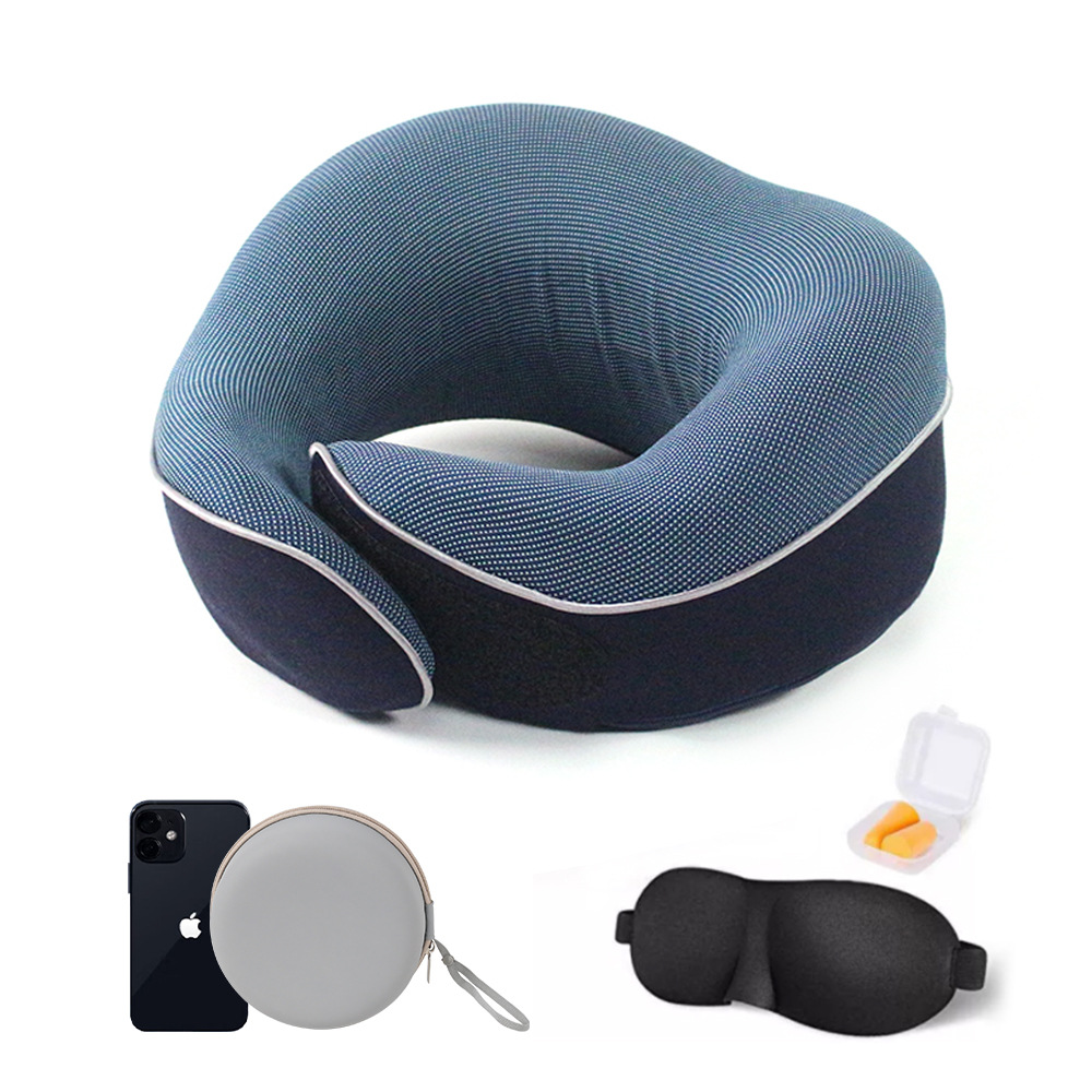 Boîte de rangement bleu marine, masque pour les yeux, bouchons d'oreilles