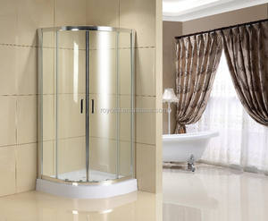 ดีไซน์กระจกอาบน้ำแบบสไลด์ขนาด8มม. หนาพร้อมโปรไฟล์อลูมิเนียมโครเมี่ยม - Product Image 2