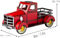 Lampe de jardin solaire pour pick-up, décoration rétro, pot de fleurs avec lumière de voiture, petit camion jardinière, décoration de jardinière en métal