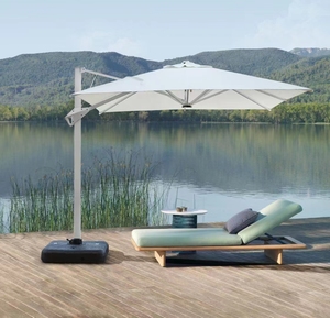 Big <span class=keywords><strong>Roma</strong></span> Umbrella Double Top Garden Patio Umbrella Poste lateral de aluminio con manivela Impermeable Protección Uv - Product Image 6
