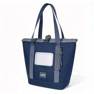 Sac isotherme souple en polyester 600D écologique, imperméable, motif lettres, pour pique-niques en extérieur, double compartiment - Product Image 3