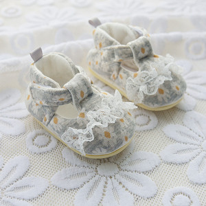 Premières chaussures pour bébé 0-1 an, semelle souple, anti-chute, chaussures de marche précoce pour bébé, nœud, chaussures pour nouveau-né fille - Product Image 3