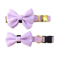 Collier à nœud papillon en velours côtelé pour chats et chiens, accessoires pour animaux de compagnie, collier à nœud papillon personnalisé et mignon pour animaux de compagnie