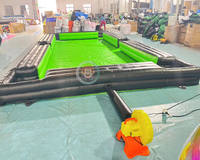 Terrain de football gonflable personnalisé pour événements extérieurs et parcs, avec 8 ballons de football, et terrain de billard gonflable (snooker) – Nouveauté !