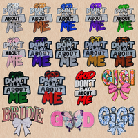 Patch thermocollant brodé de sequins coloré 'God Don't Play About Me' pour sweats à capuche, chapeaux et sacs