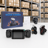 Caméra embarquée 4 canaux 360° 1080P à quatre objectifs avec Wi-Fi, vision nocturne, WDR et surveillance de stationnement 24h (avant, arrière, gauche, droite)
