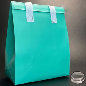 Sac isotherme personnalisable en aluminium épais et non-tissé, écologique, pour café et jus à emporter, imprimé sérigraphié sur mesure - Product Image 1