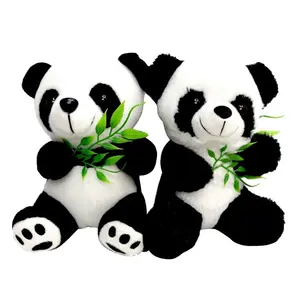 도매 귀여운 솜털 박제 동물 팬더 테디 베어 어린이 장난감 맞춤형 부드러운 귀여운 팬더 플러시 장난감
