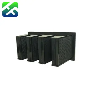 Activated V bank activated carbon filter Combined v bank air filters for plastic activated filter