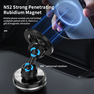 Phổ năng lượng mặt trời Powered xe người giữ điện thoại ổn định kính hấp phụ chân không di động màn hình điện thoại di động có thể gập lại khung từ - Product Image 4