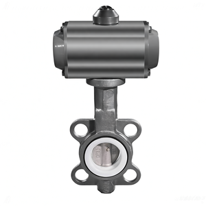 Válvula de Mariposa COVNA de Doble Acción con Actuador Neumático Tipo Wafer, de Aleación de Aluminio, Tamaño de Puerto DN80, Compatible con Agua - Product Image 3