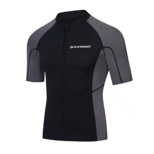 Muta in Neoprene uomo donna 2 pezzi estate surf muta da sub camicia a maniche corte con pantaloncini per sport acquatici W913 - Product Image 5