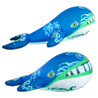 Requin gonflable géant réaliste – Étanche, durable, résistant au soleil, couleur intégrale, ventilateur intégré, taille personnalisée pour la publicité