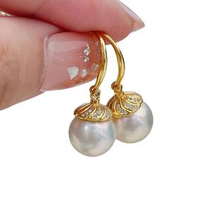 Accessoires en argent S925 pour la création de bijoux, plateau vide avec perles rondes de 9 à 15 mm et crochet d'oreille 22334 pour boucles d'oreilles en argent tendance - Product Image 5