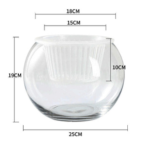 Maceta de flores de gran venta con sistema de riego automático para sala de estar, florero esférico para peces, árbol de la fortuna hidropónico - Product Image 3