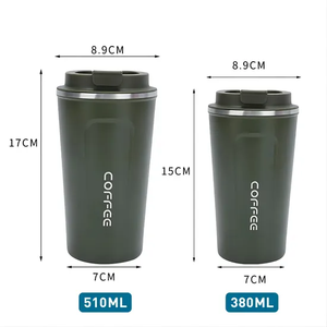 Stainless Steel Vacuum Insulated Tumbler 12oz 17oz Double Wall <b>Coffee</b> Mug With Lid Travel Cup Black White Pink - Product Image 5