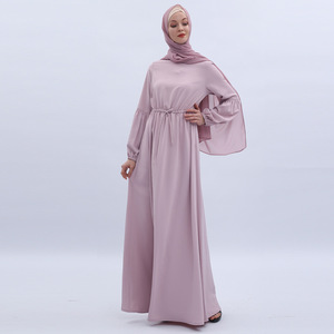 linterna mangas elástico puños étnicos estilo de diseños informales casual abaya musulmana árabe vestido - Product Image 3
