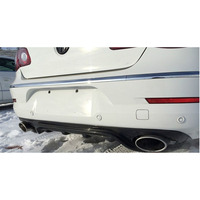 Lame de pare-choc arrière en fibre de carbone, accessoire de décoration en moulage pour Volkswagen Passat CC VW CC 2010 — 2014