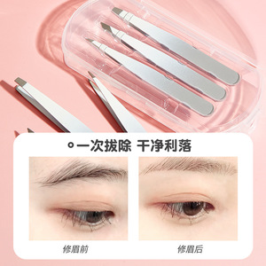 Ensemble de pinces à épiler pour sourcils Lmltop, 3 pièces, acier inoxydable, pointe inclinée, outil de précision pour l'épilation et le maquillage - Product Image 2
