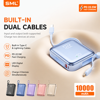 Power Bank Magnetik Nirkabel Baru 10000mAh PD22.5W Pengisian Cepat Baterai Eksternal Mini Portabel Layar LED Paket Li Polymer