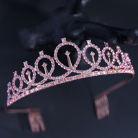Kit de ceinture scintillante en or rose et diadème en strass pour fête d'anniversaire de fille et cadeaux pour l'obtention du diplôme et Thanksgiving