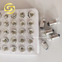Petite ampoule E10 3,8 V 0,3 A 0,3 ampères 3,8 volts pour lampe torche stylo médical, mini ampoule lumière jaune, type à vis 10 mm