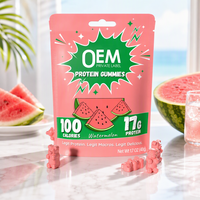 Bonbons protéinés à la pastèque avec 17g d'isolat de protéines de lactosérum, complément alimentaire, marque privée OEM, collation