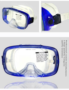 หน้ากากดำน้ำซิลิโคนสำหรับผู้ใหญ่พร้อมเลนส์แก้วอุปกรณ์ดำน้ำตื้นใหม่ - Product Image 2