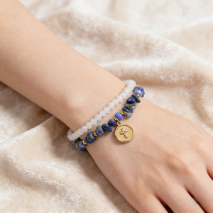 Handcrafted Natural Stone Stackable Crystal <b>Beaded</b> <b>Bracelet</b> with Pendant Healing Rose Quartz Crystal Gemstone <b>Beaded</b> <b>Bracelets</b> - Product Image 4