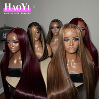 Wig Rambut Asli India Full HD Tanpa Lem, Kutikula Tertata Rapi, Rambut Manusia Vietnam Mentah Tanpa Proses, Wig Lace Front