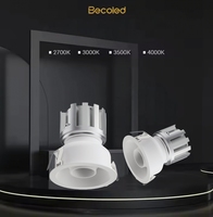 Spot encastré commercial en aluminium à LED, personnalisable en usine, dimmable AC, garantie 5 ans, pour centres commerciaux, résidences et hôtels
