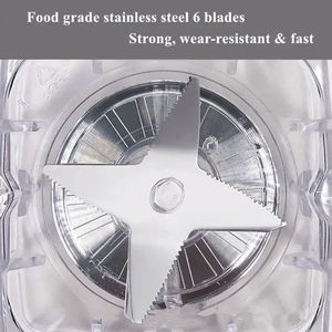 Licuadora de Alta Velocidad 3 en 1 con Vaso para Hielo y Carne de 1.8L, 1500W, 50000 RPM, para Uso Doméstico y Comercial - Product Image 4