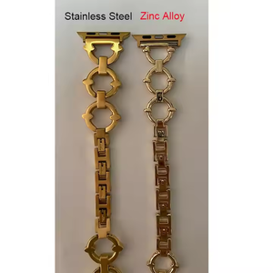 Correa de reloj de pulsera de cadena de oro de acero inoxidable de lujo de alto nivel para <span class=keywords><strong>Apple</strong></span> <span class=keywords><strong>Watch</strong></span> Band 38MM 40MM 41MM 42MM S10 46mm - Product Image 4