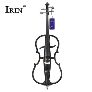Cello électronique professionnel IRIN haut de gamme 4/4 avec table en épicéa, dos et éclisses en érable, instrument à cordes de scène avec <span class=keywords><strong>bois</strong></span> du Brésil - Product Image 4
