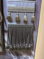 Échantillon de franges décoratives pour rideaux, garniture de finition pour fenêtres, accessoire textile de maison