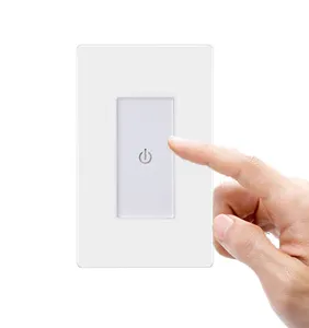 Americano interruptor de pared venta led táctil interruptor sin tornillos placa de pared UL