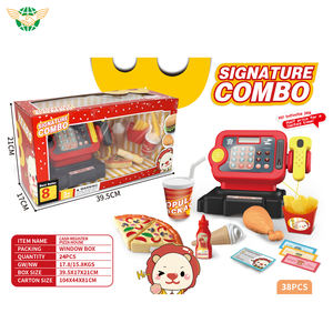 Retend-caja registradora electrónica para niños, juguete <span class=keywords><strong>de</strong></span> cocina para niños, casa <span class=keywords><strong>de</strong></span> <span class=keywords><strong>pizza</strong></span> y <span class=keywords><strong>restaurante</strong></span> - Product Image 5