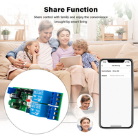 Module de commutation sans fil Wi-Fi 2 canaux compatible Tuya Smart, récepteur RF 7-32V sans USB, fonctionne avec Alexa Google Home
