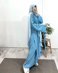Femmes musulman à manches longues robe Vintage pull vêtements couleur unie décontracté robe ample femmes élégantes robes confortables - Product Image 4
