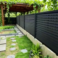 Clôture de jardin en aluminium à persiennes pour la confidentialité et la sécurité - Écologique, haut de gamme, thermolaquée, résistante au vent et imperméable, personnalisable